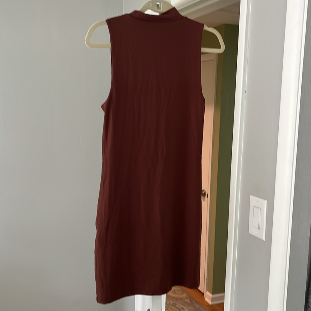 Aritzia Babaton Contour Brown Sleeveless Dress, NWOT - Picture 5 of 5